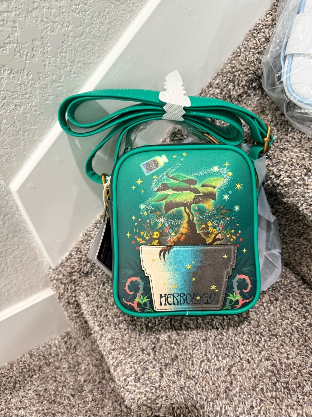 Loungefly Green Herbology Plant Crossbody Bag